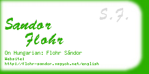 sandor flohr business card